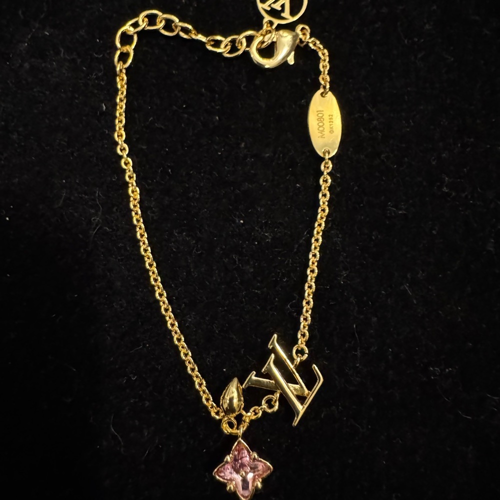 Louis Vuitton Gold and Pink Bracelet with Dainty Charms - Picture 3 of 6